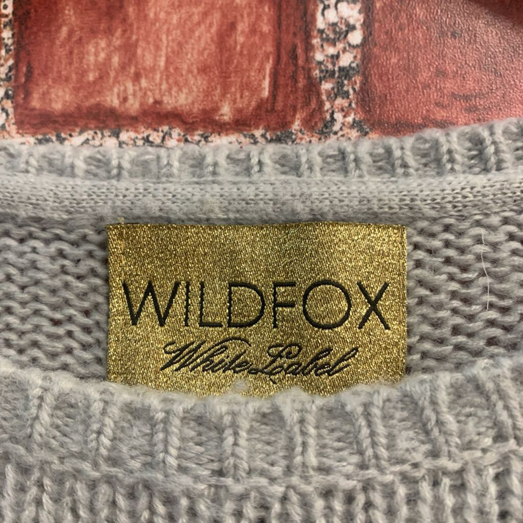 Wildfox White Label Knit Sweater Grey Ladies Size XS