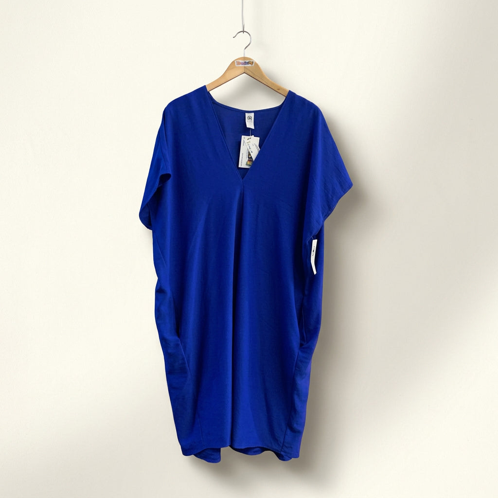 Altar Houseline V-Neck Long Tunic Royal Blue Ladies Size 2XL