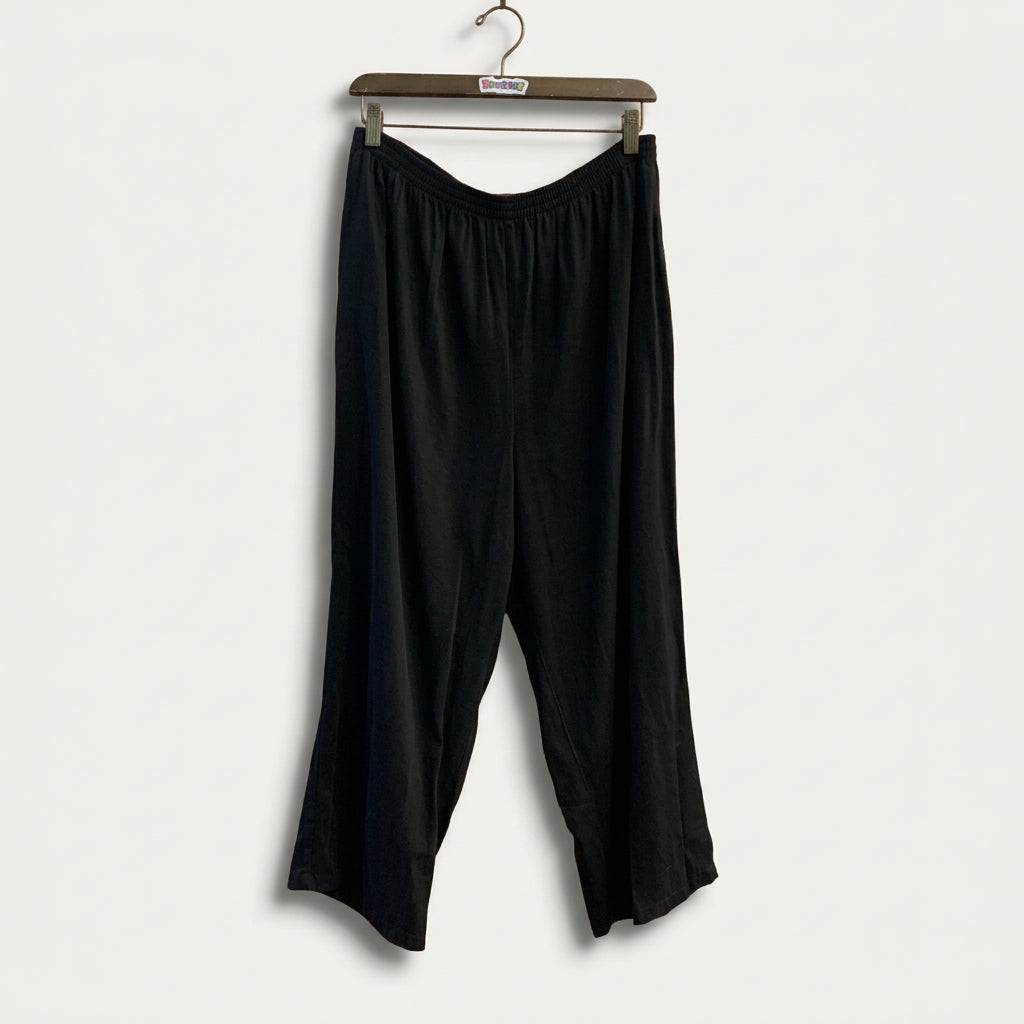 Tianello Pants Flowy Black Ladies Size XL