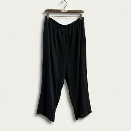 Tianello Pants Flowy Black Ladies Size XL