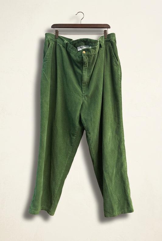 Vintage King Size Wide Corduroy Pants Green Men’s Size 48