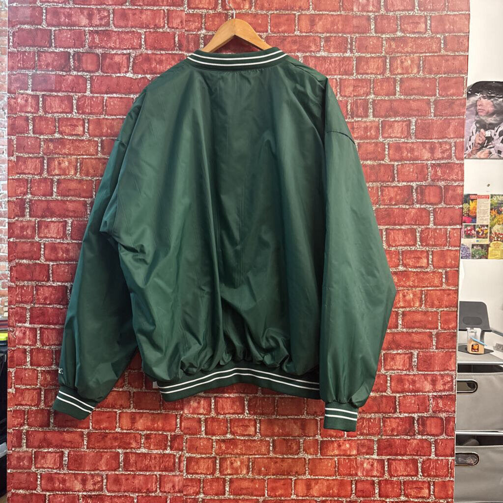 Vintage Bike Athletic Co. "Canton Bulldogs" V-Neck Pullover Windbreaker Green/White Men’s Size 2XL
