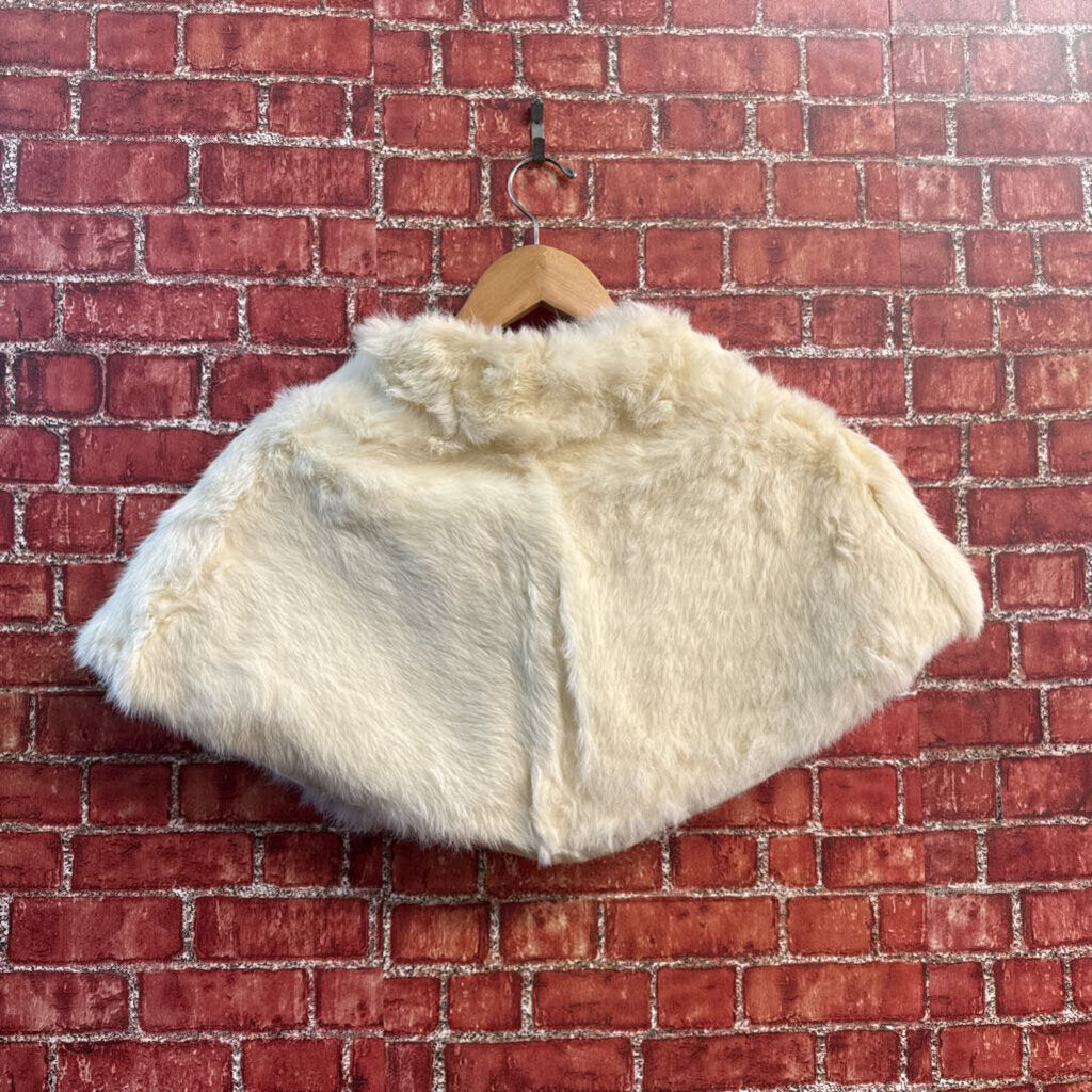 Vintage Unbranded Rabbit Fur Stole White OS