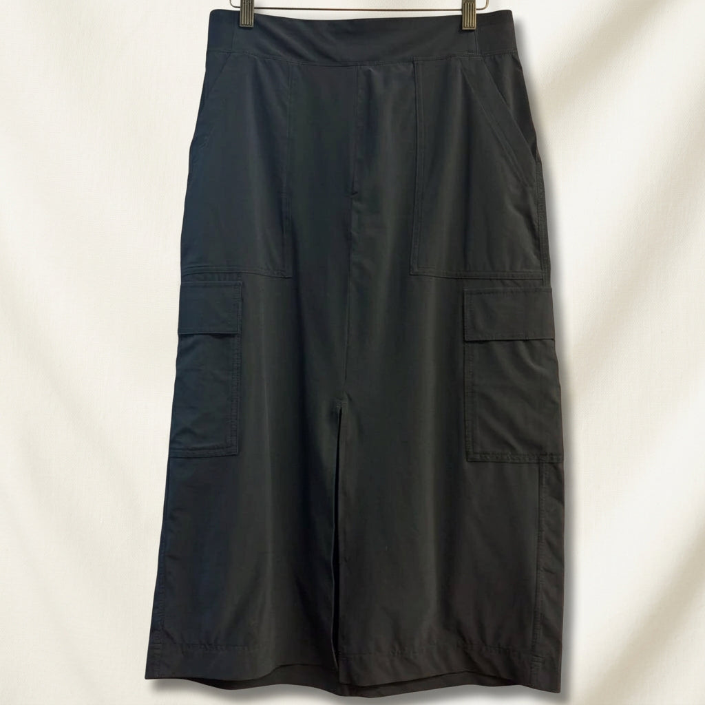 Athleta Utility Cargo Maxi Skirt Black Ladies Size 8