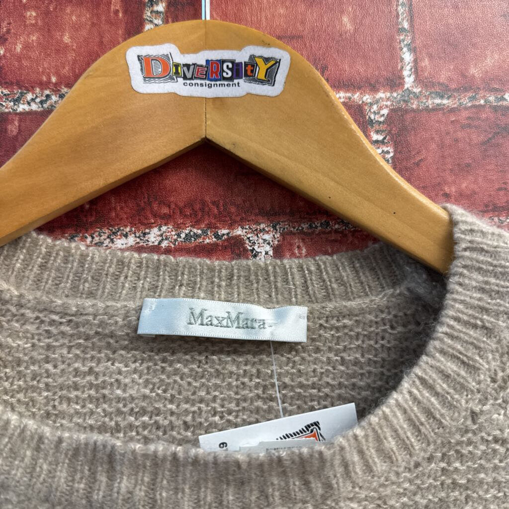 Max Mara Cashmere Silk Brown Knit Sweater Ladies Size S