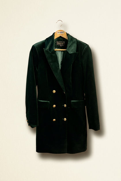 Choklate Paris Emerald Green DB Coat Ladies Size 36