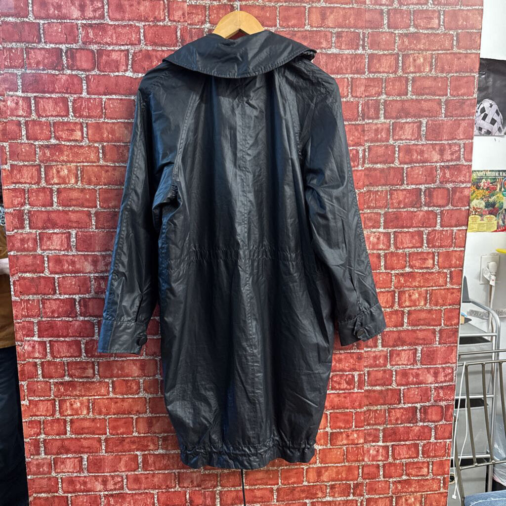See By Chloe Black Rain Coat (as is) Full Zip Ladies Size 2