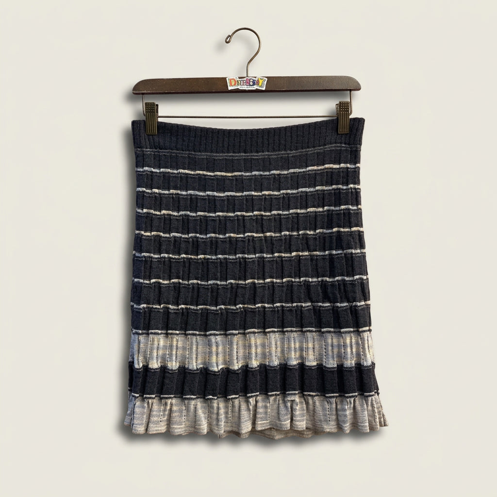 M Missoni Grey Tiered Lace Midi Skirt Ladies Size 40