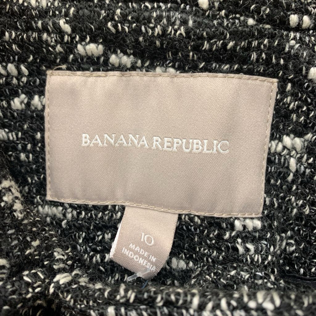 Banana Republic Moto Style Knit Jacket Heather Grey Ladies Size 10