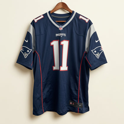Nike NFL Home Game Jersey #11 Edelman Navy Blue Size XL