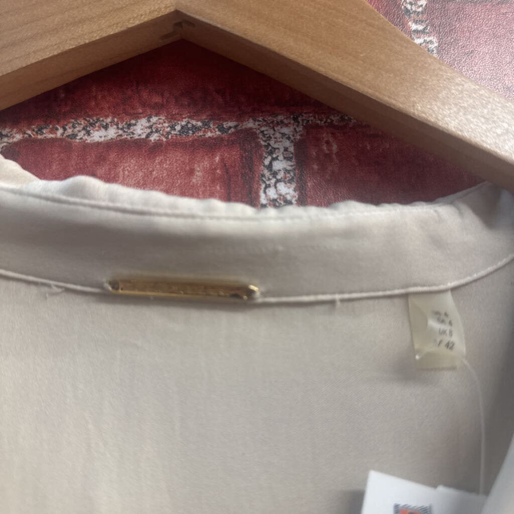 Elie Tahari Silk Blouse Beige Ladies Size 4