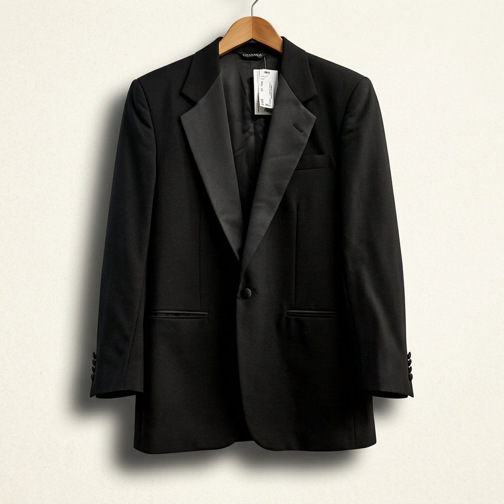 Wool Tuxedo Blazer Jacket Black Men’s Size 38
