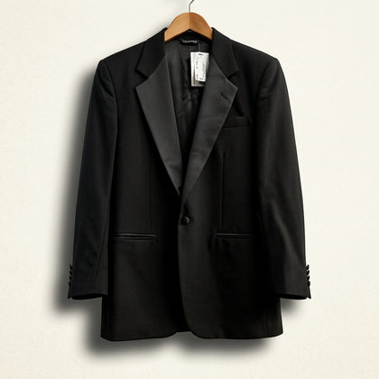 Wool Tuxedo Blazer Jacket Black Men’s Size 38