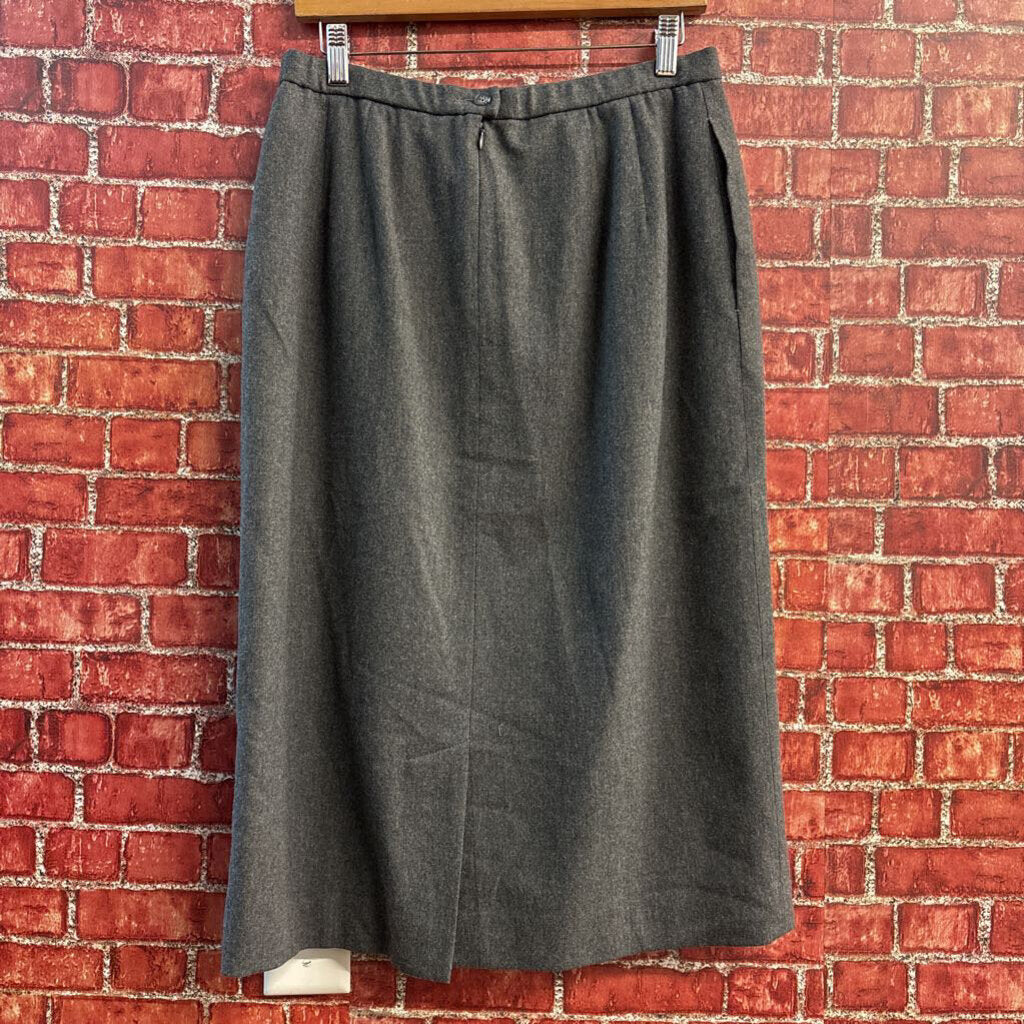 Pendleton Vintage Pencil Skirt Wool Grey Size 12