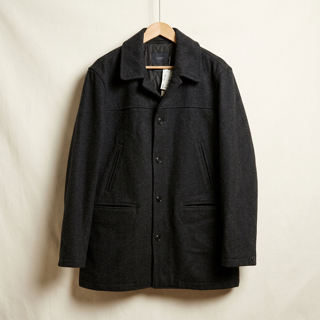J Crew 'University Jacket' Coat Wool Grey Men’s Size L