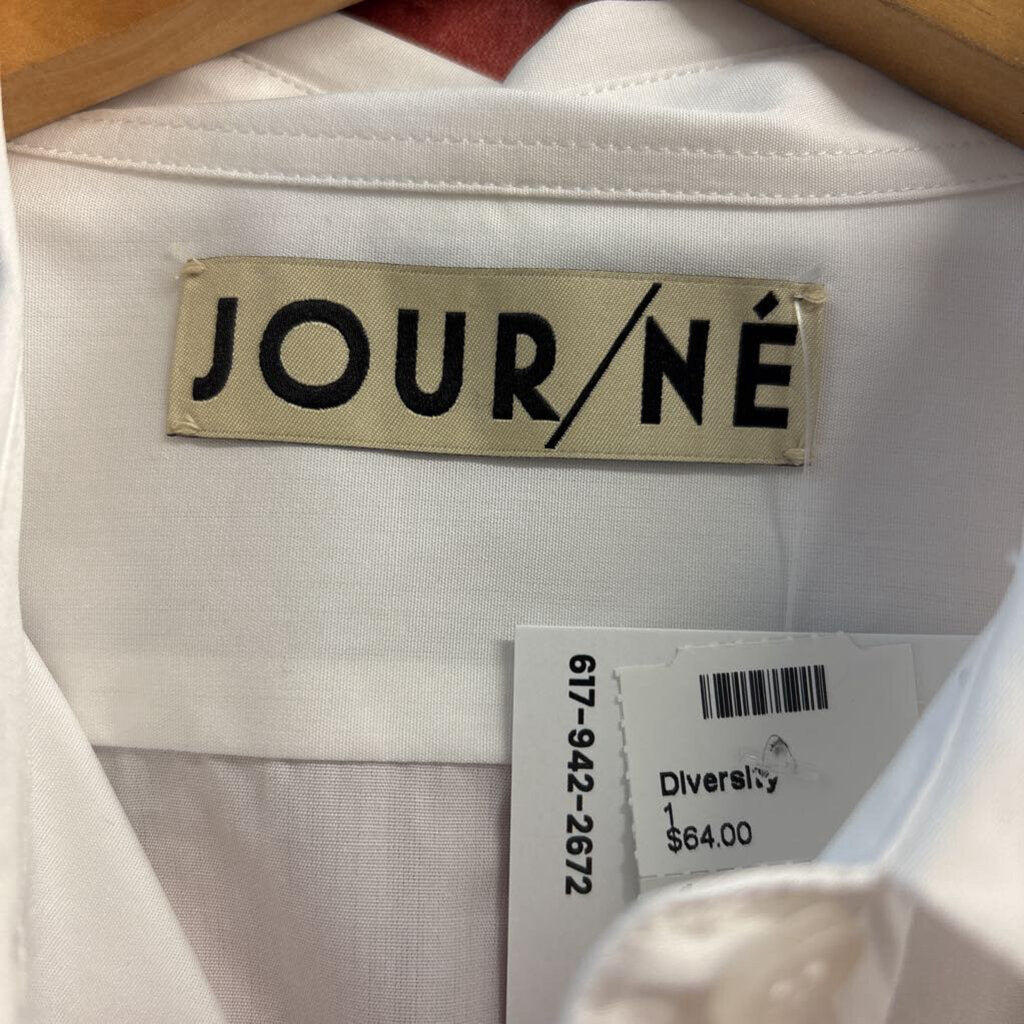 JOUR/NE Blouse Ruched Waist White