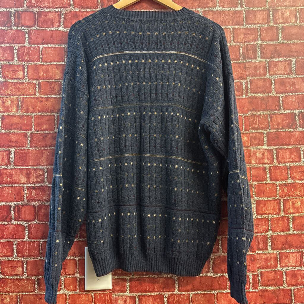 Liberty Sweaters Vintage Sweater Knit Pearl Ribbed Blue Men’s Size L
