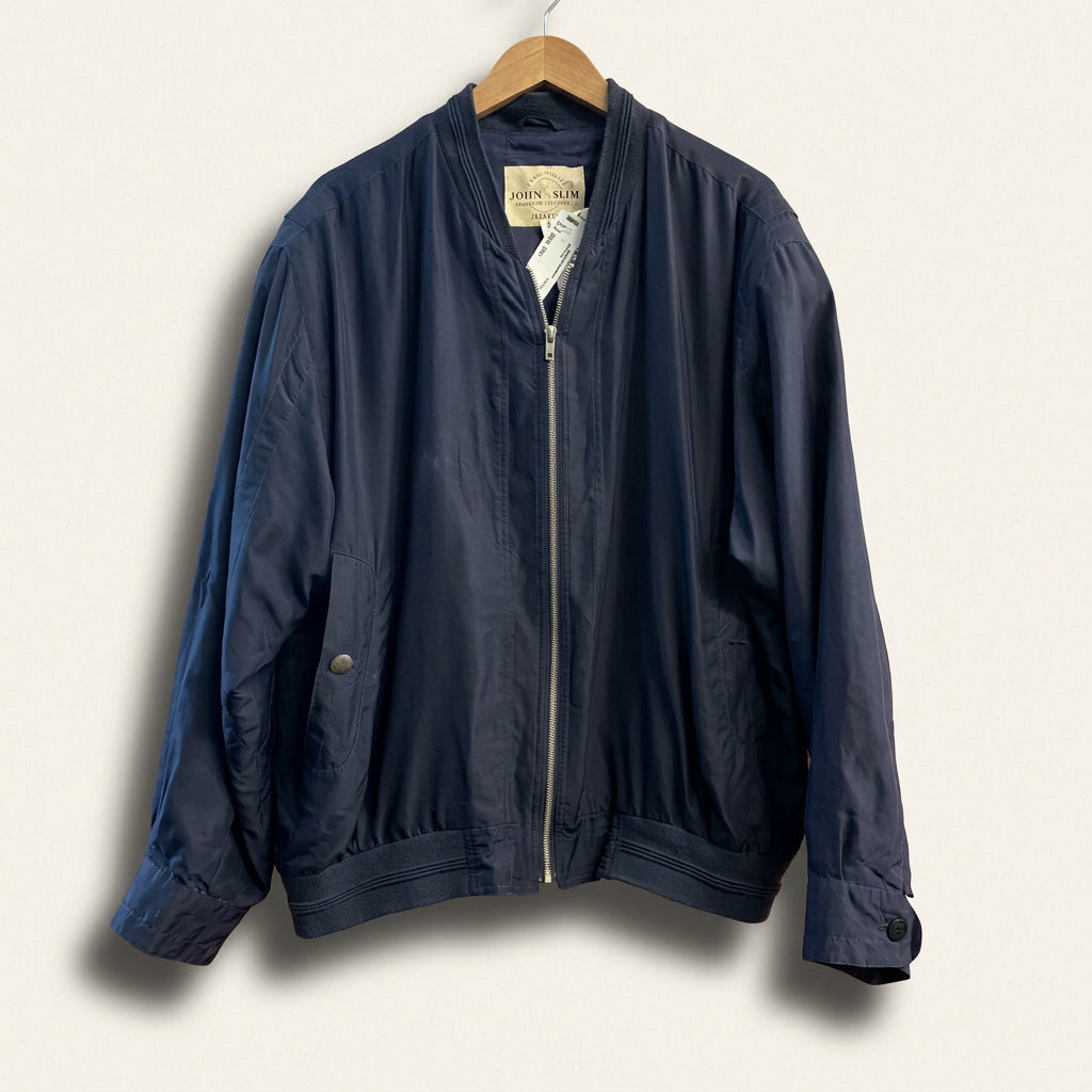 John Slim Vintage Bomber Jacket Navy AS-IS Men’s Size L