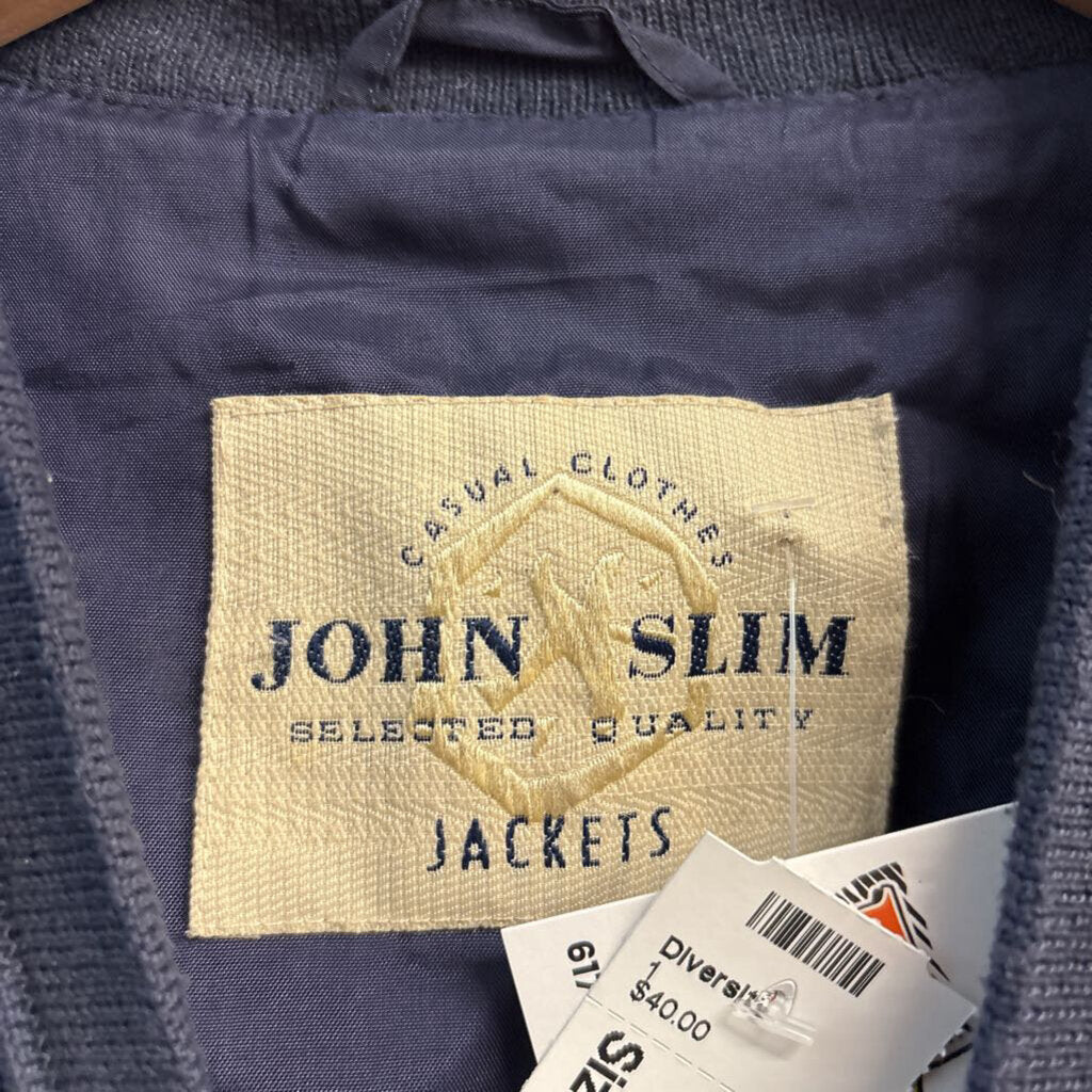 John Slim Vintage Bomber Jacket Navy AS-IS Men’s Size L