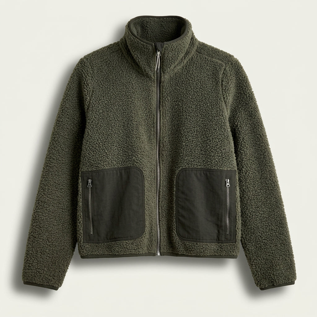 Vuori Fleece Jacket Olive Ladies Size S