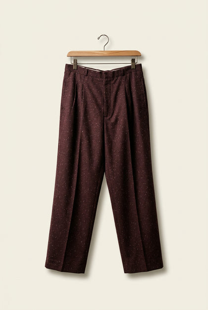 Vintage L'Avion Pleated Trousers Burgundy Men’s Size 30