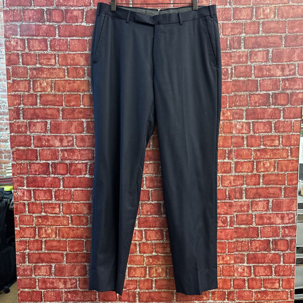 Ermenegildo Zegna Tailored Wool Dress Pants Navy Size 50
