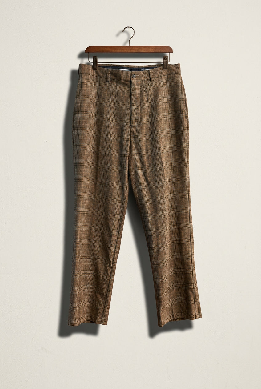 J. Crew Classic Fit Plaid Trousers Brown/Black/Orange Men’s Size 33