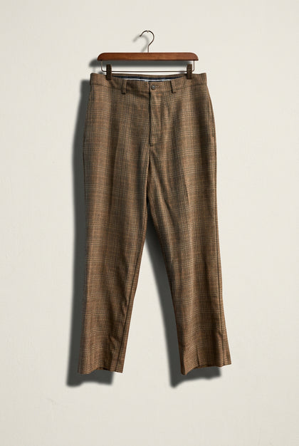 J. Crew Classic Fit Plaid Trousers Brown/Black/Orange Men’s Size 33