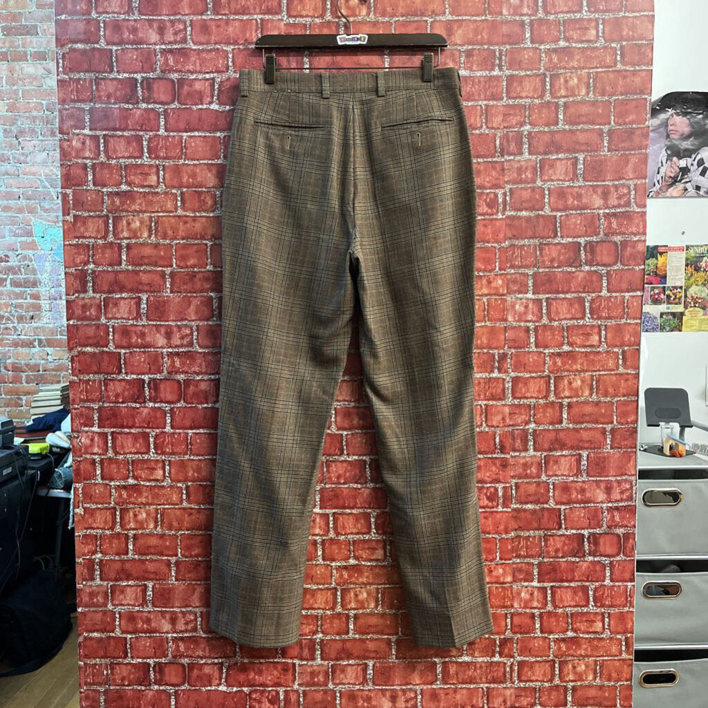 J. Crew Classic Fit Plaid Trousers Brown/Black/Orange Men’s Size 33
