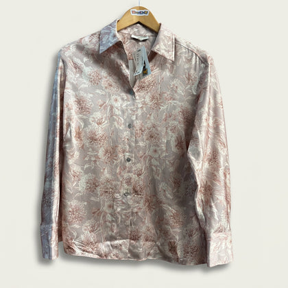 Vince Button Up Floral Pattern Light Pink/Pink Ladies Size S