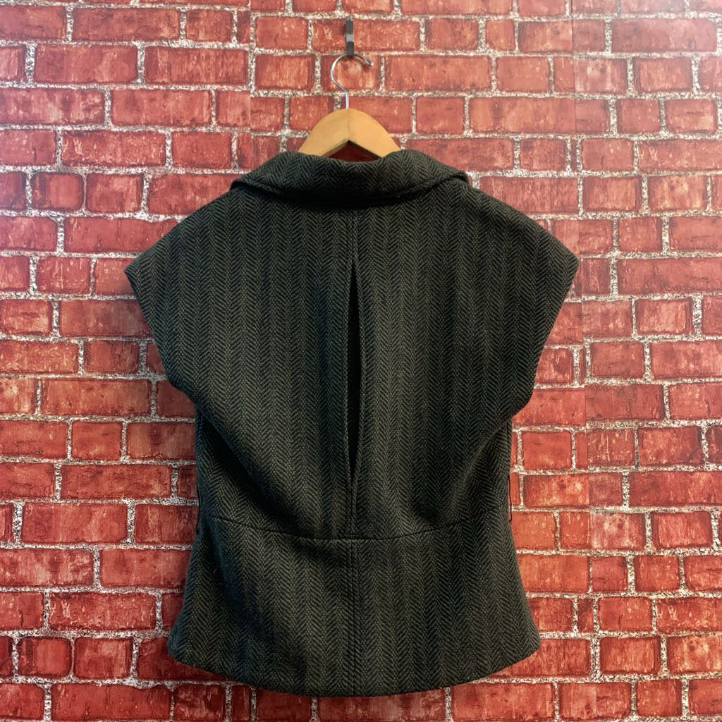 Millard Fillmore Green Tweed Vest Ladies Size S