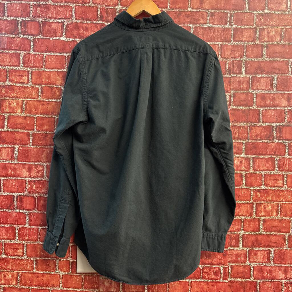 Ralph By Ralph Lauren Button Up White Buttons/Black Men’s Size M