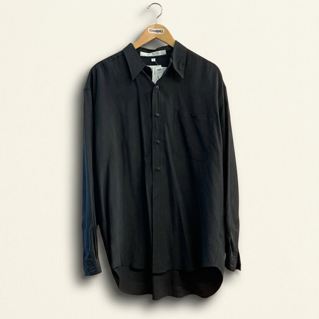 Axis Vintage Button Up Silk Black Men’s Size M