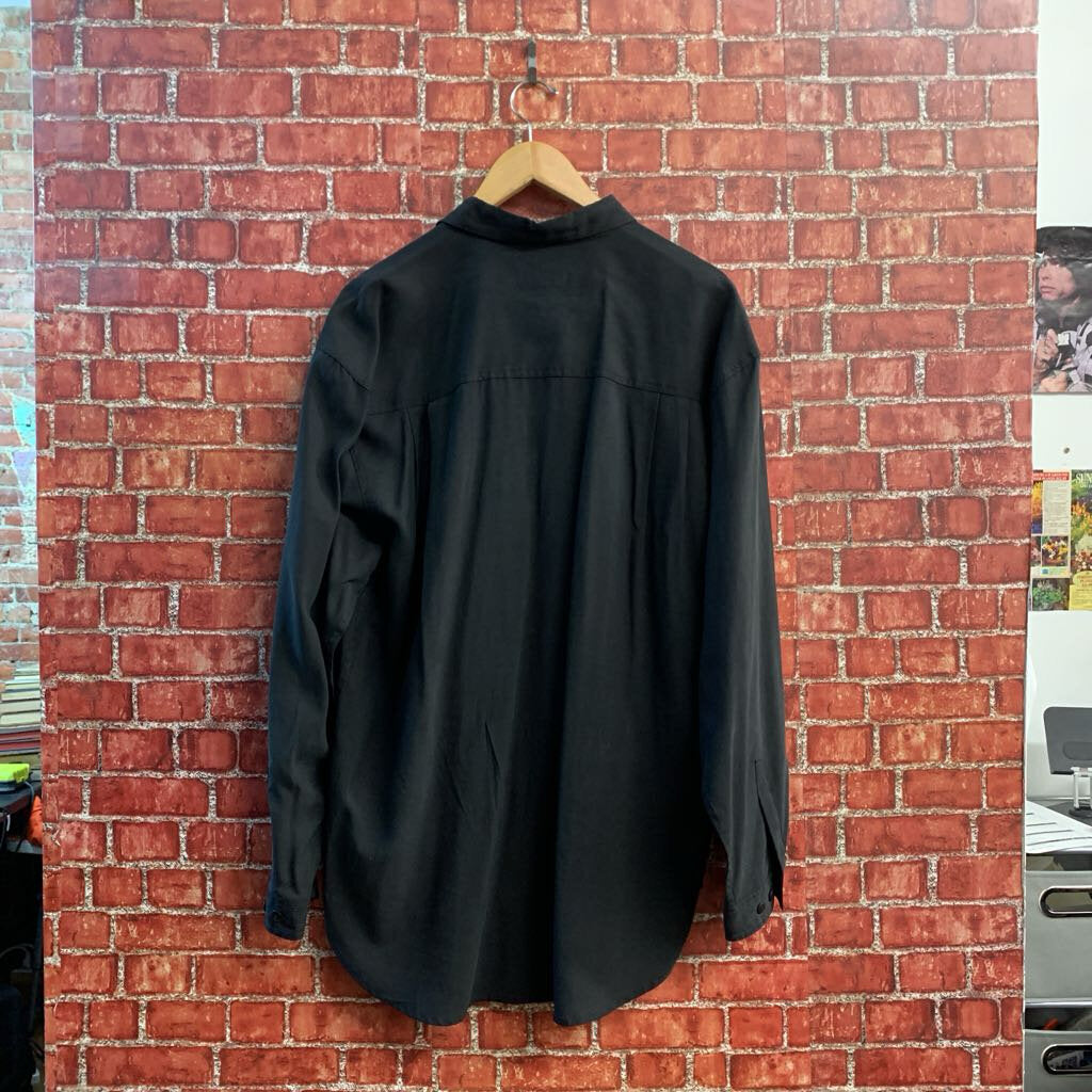 Axis Vintage Button Up Silk Black Men’s Size M