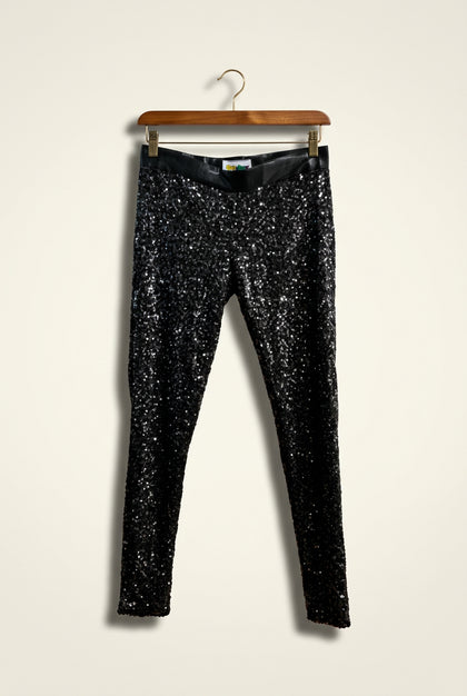 TispyeLves Pants Sequence Black Ladies Size S