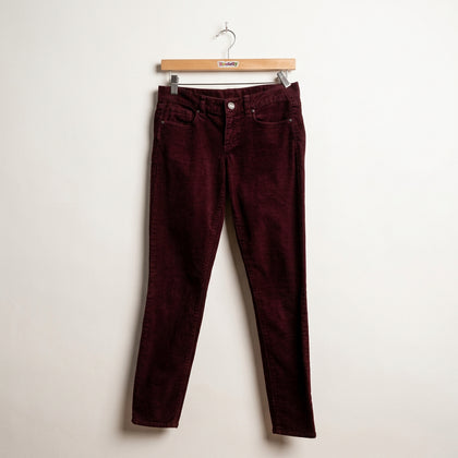 J. Crew Pants Straight Cut Corduroy Plum Ladies Size 26