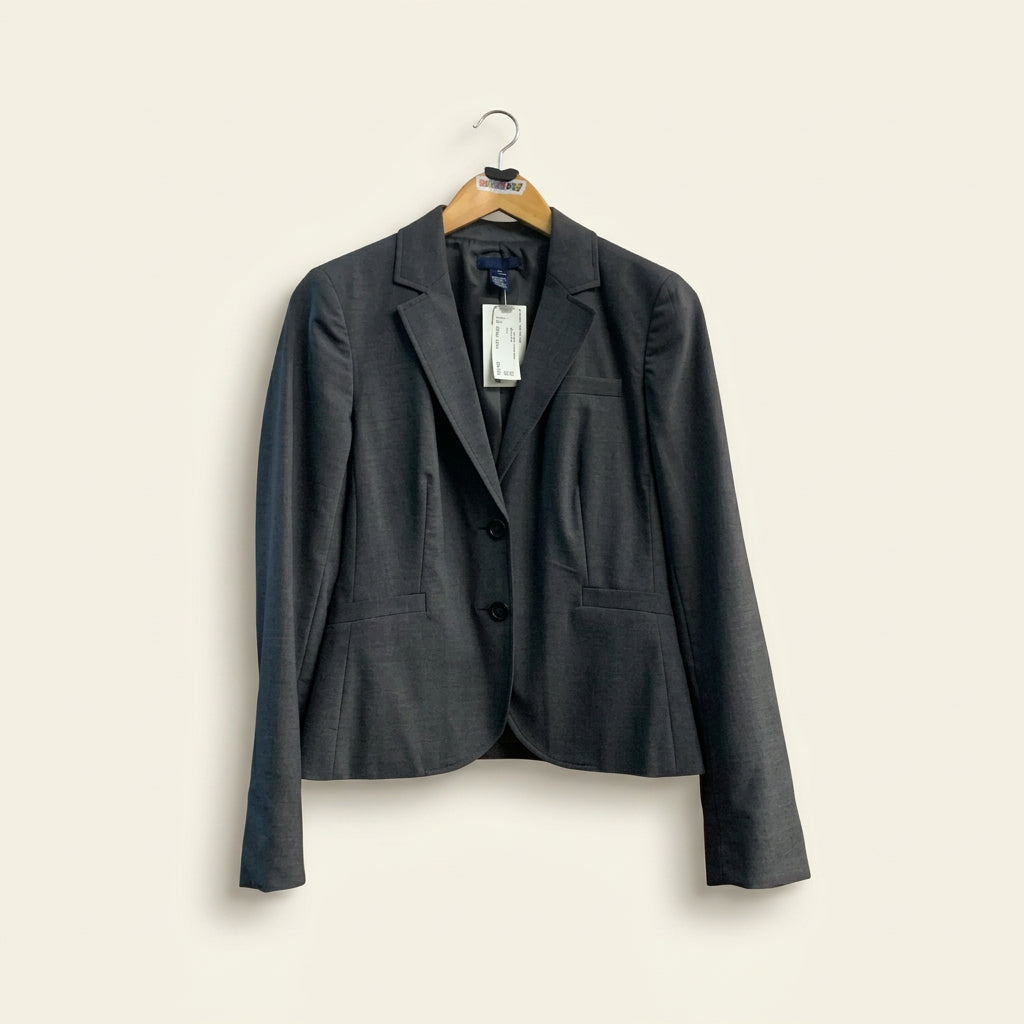 J Crew Lightweight Wool-Blend Blazer & Skirt Set Grey Ladies Size 8