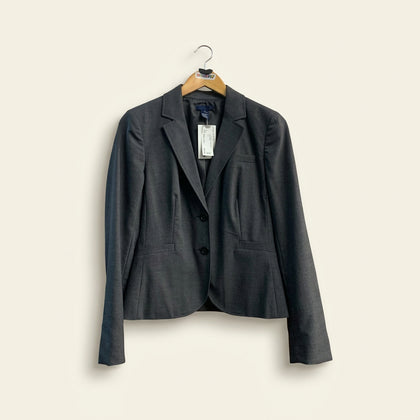 J Crew Lightweight Wool-Blend Blazer & Skirt Set Grey Ladies Size 8