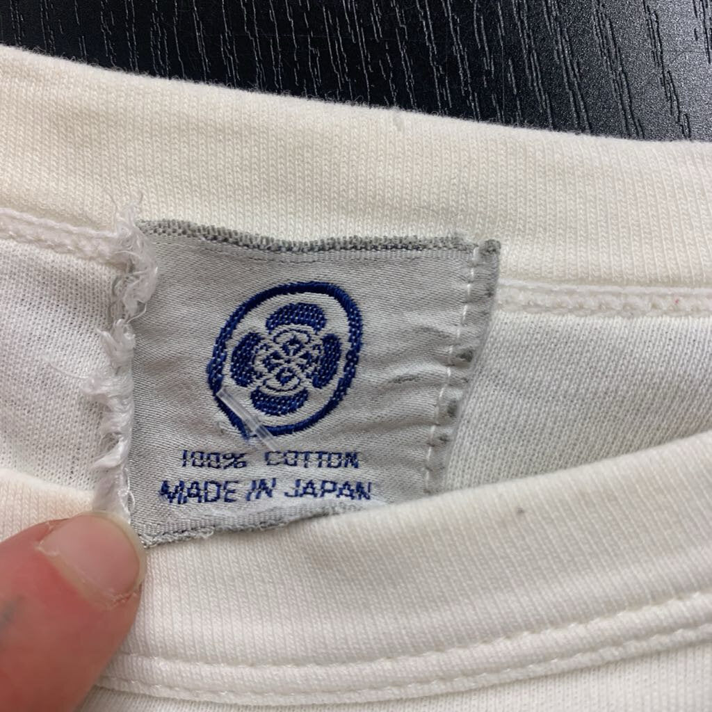 Vintage Made In Japan Number One Graphic Tee(In Japanese) White/Navy Men’s Size L