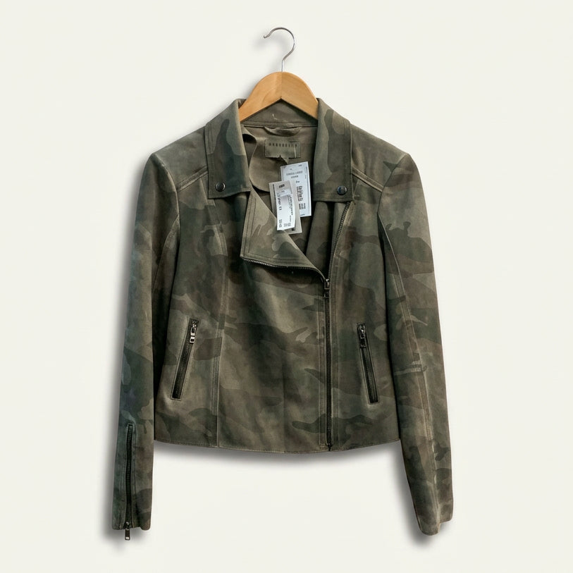 Marrakech Green Camo Moto Style Jacket Ladies Size S