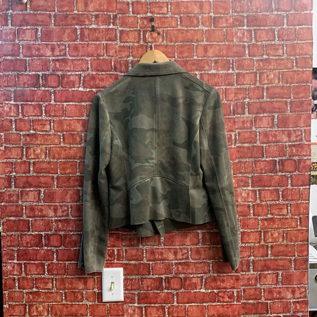 Marrakech Green Camo Moto Style Jacket Ladies Size S