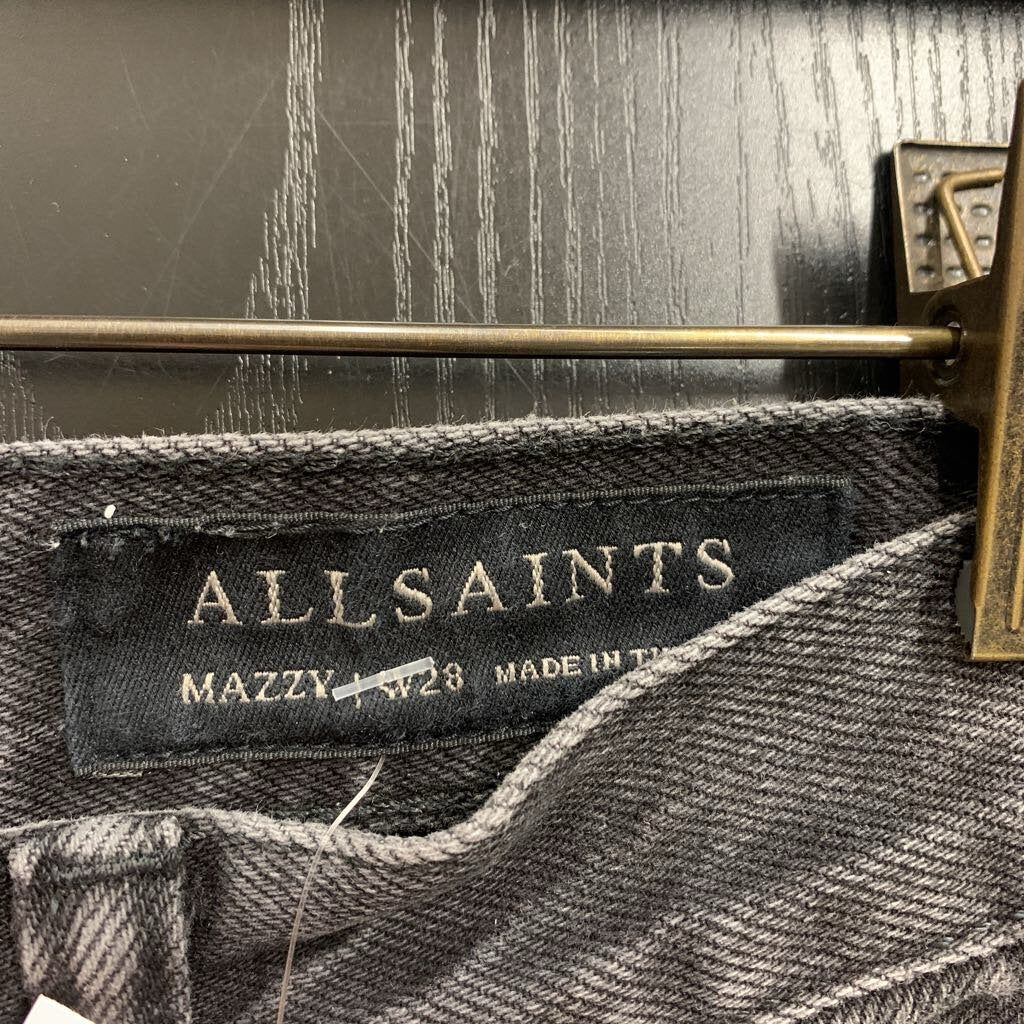 Allsaints Black Cropped Jeans Ladies Size 28