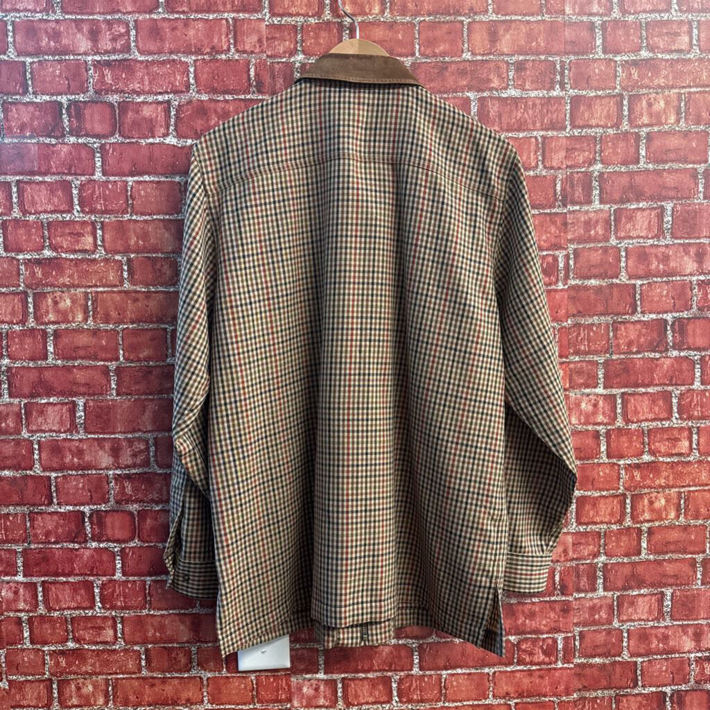 Lauren RL Wool Plaid Full Zip Jacket Ladies Size L
