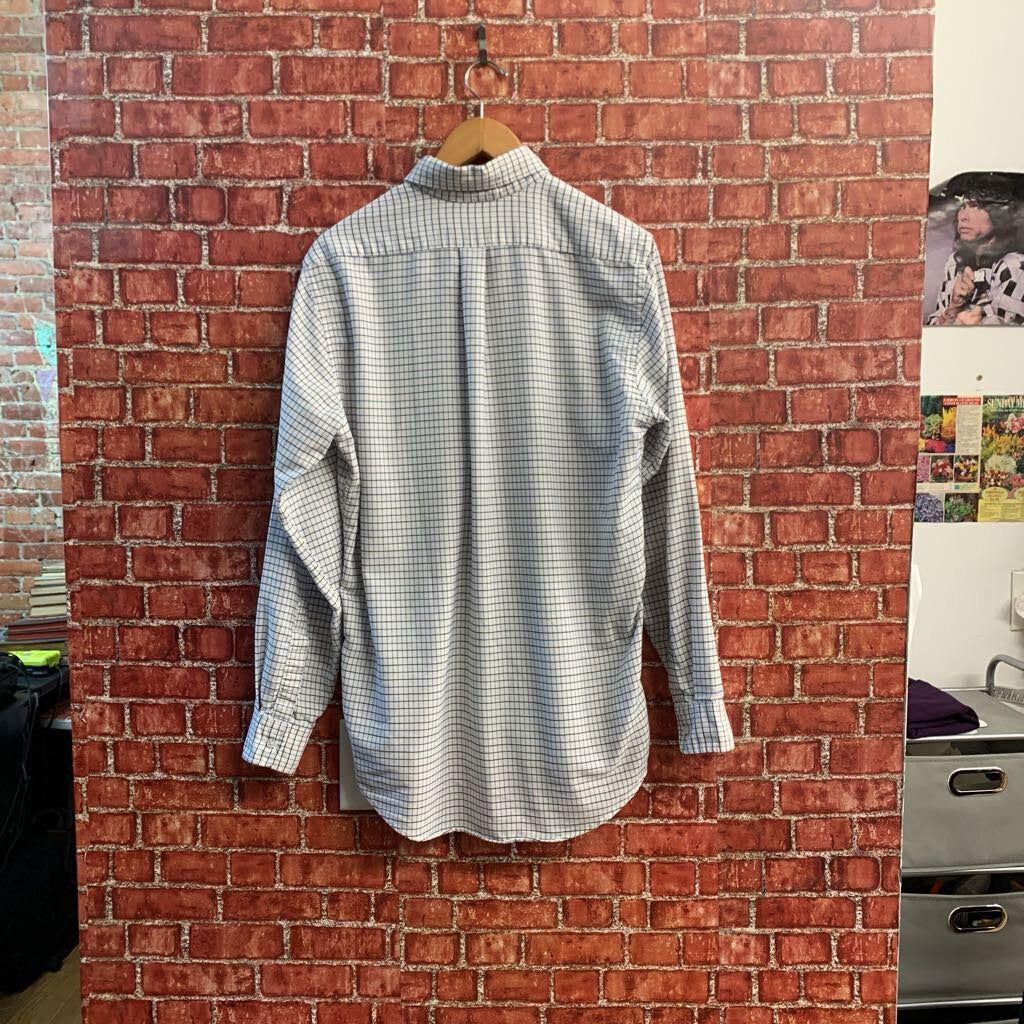 Vintage LL Bean Blue Check Pattern Button Down Men’s Size M