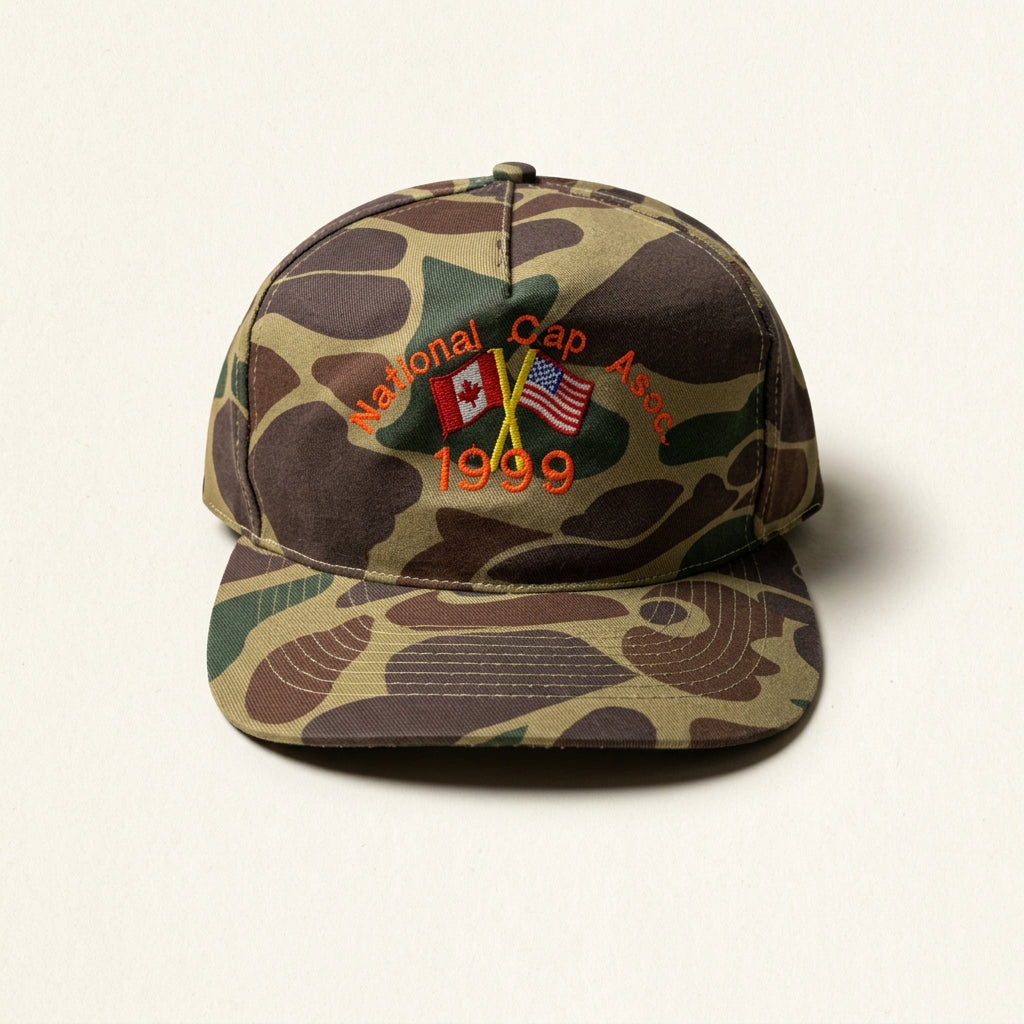 Otto Y2K Adjustable Cap National Cap Assc 1999 Camo Green/Orange/Multi