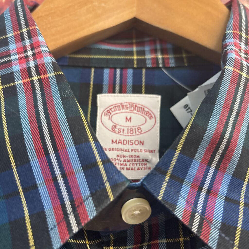 Brooks Brothers Green Plaid Button Down Men’s Size M