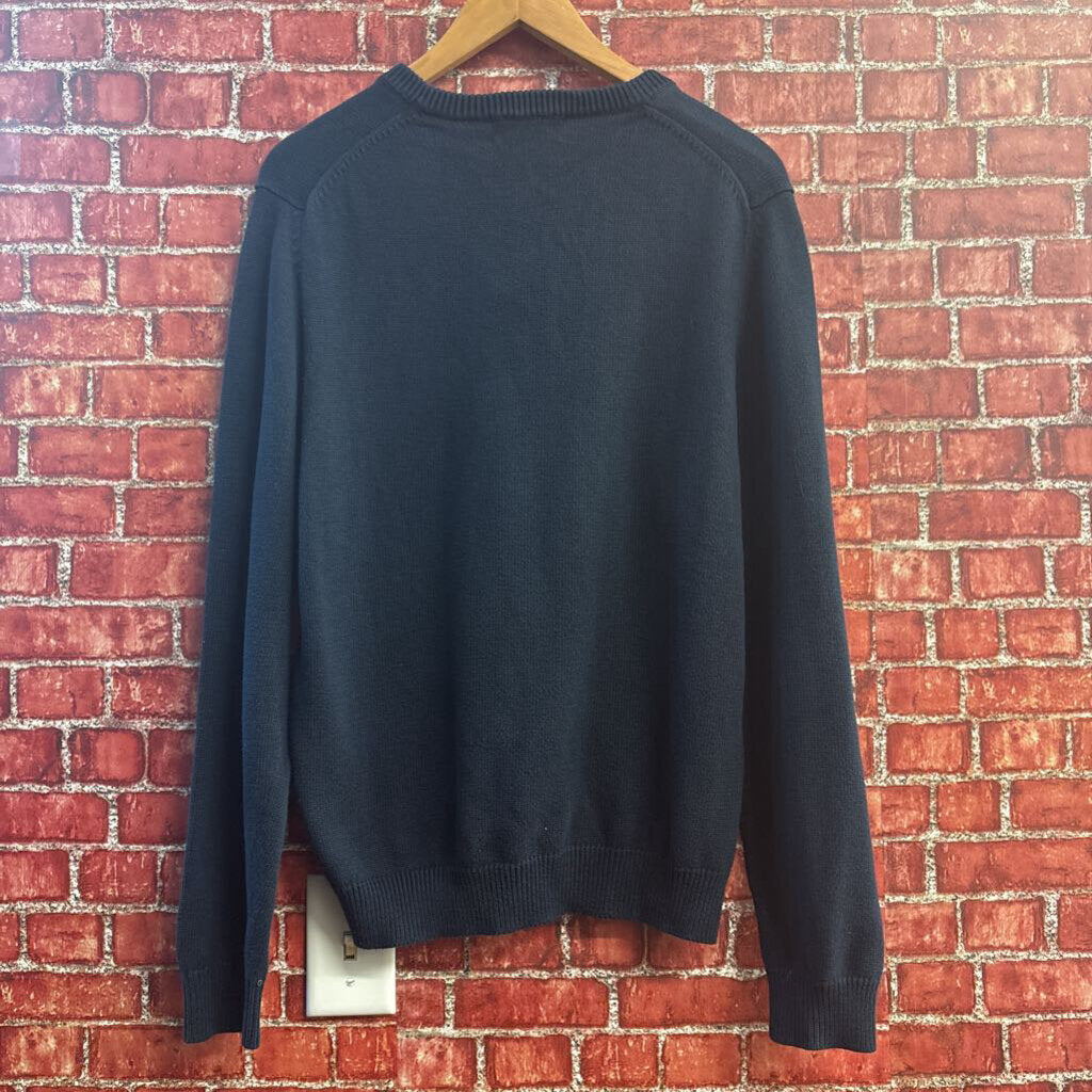 Brooks Brothers Navy Blue V Neck Sweater Size M