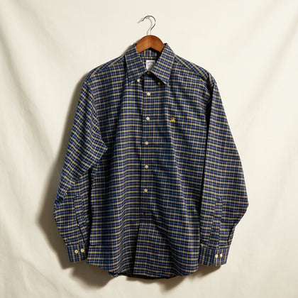 Brooks Brothers Blue & Yellow Check Pattern Button Down Men’s Size M