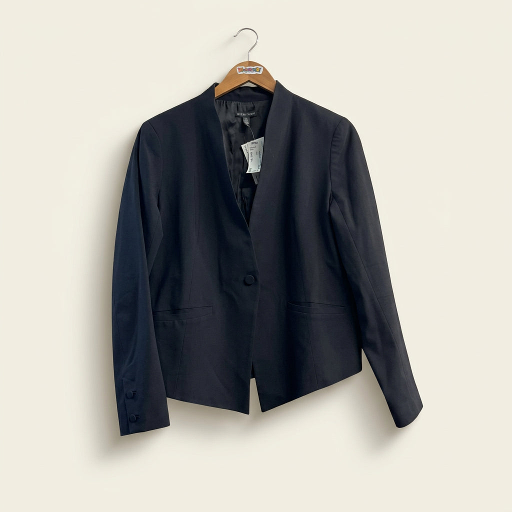 Eileen Fisher Blazer One Button Black Ladies Size 14