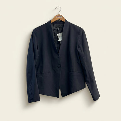 Eileen Fisher Blazer One Button Black Ladies Size 14